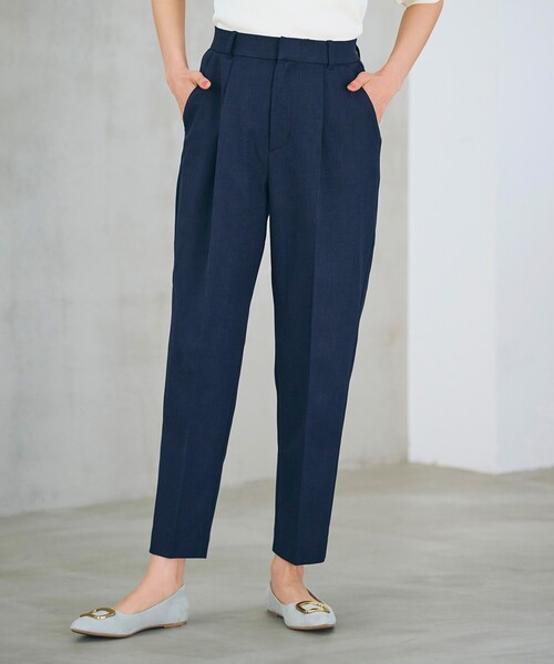 grove（グローブ）の「◆オフィススタイルにおすすめ！洗えてキレイ見えテーパードパンツ！（その他パンツ・レディース・ベージュ/パープル/ブルー・03/02/01/05/04）」の3枚目の写真