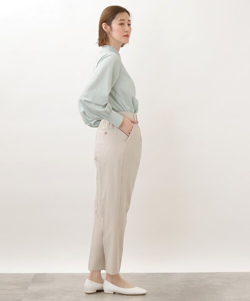 grove（グローブ）の「◆オフィススタイルにおすすめ！洗えてキレイ見えテーパードパンツ！（その他パンツ・レディース・ベージュ/パープル/ブルー・03/02/01/05/04）」の5枚目の写真