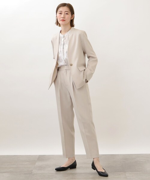 grove（グローブ）の「◆オフィススタイルにおすすめ！洗えてキレイ見えテーパードパンツ！（その他パンツ・レディース・ベージュ/パープル/ブルー・03/02/01/05/04）」の7枚目の写真