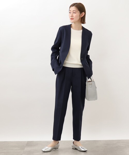 grove（グローブ）の「◆オフィススタイルにおすすめ！洗えてキレイ見えテーパードパンツ！（その他パンツ・レディース・ベージュ/パープル/ブルー・03/02/01/05/04）」の13枚目の写真