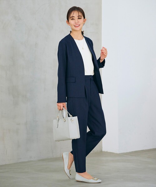 grove（グローブ）の「◆オフィススタイルにおすすめ！洗えてキレイ見えテーパードパンツ！（その他パンツ・レディース・ベージュ/パープル/ブルー・03/02/01/05/04）」の15枚目の写真