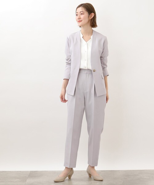 grove（グローブ）の「◆オフィススタイルにおすすめ！洗えてキレイ見えテーパードパンツ！（その他パンツ・レディース・ベージュ/パープル/ブルー・03/02/01/05/04）」の21枚目の写真