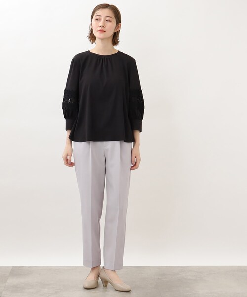 grove（グローブ）の「◆オフィススタイルにおすすめ！洗えてキレイ見えテーパードパンツ！（その他パンツ・レディース・ベージュ/パープル/ブルー・03/02/01/05/04）」の22枚目の写真