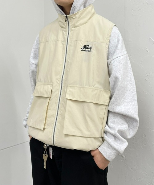 WHO'S WHO gallery（フーズフーギャラリー）の「COOPER FACTスタンドカラーベスト（ベスト・メンズ・アイボリー/ブラック/カーキ・FREE）」の7枚目の写真