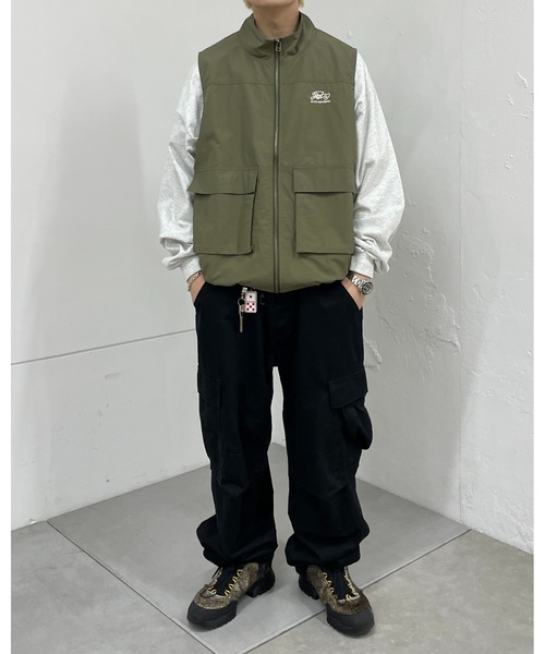 WHO'S WHO gallery（フーズフーギャラリー）の「COOPER FACTスタンドカラーベスト（ベスト・メンズ・アイボリー/ブラック/カーキ・FREE）」の20枚目の写真