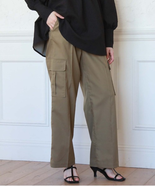 archives（アルシーヴ）の「タックカーゴパンツ（カーゴパンツ・レディース・ブラック/アイボリー/カーキ・MEDIUM）」の12枚目の写真