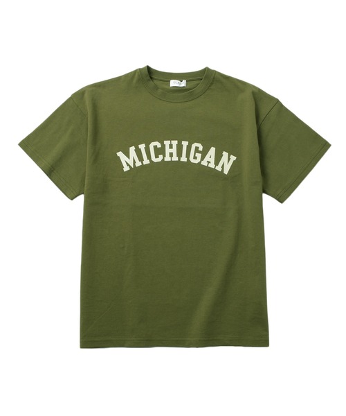 GLAZOS（グラソス）の「【接触冷感】アソートカレッジアーチロゴ半袖Tシャツ（Tシャツ/カットソー・キッズ・グレー/オートミール/チャコールグレー/カーキ/ベージュ/ブルー/ホワイト・140cm/160cm/130cm/170cm/150cm）」の19枚目の写真