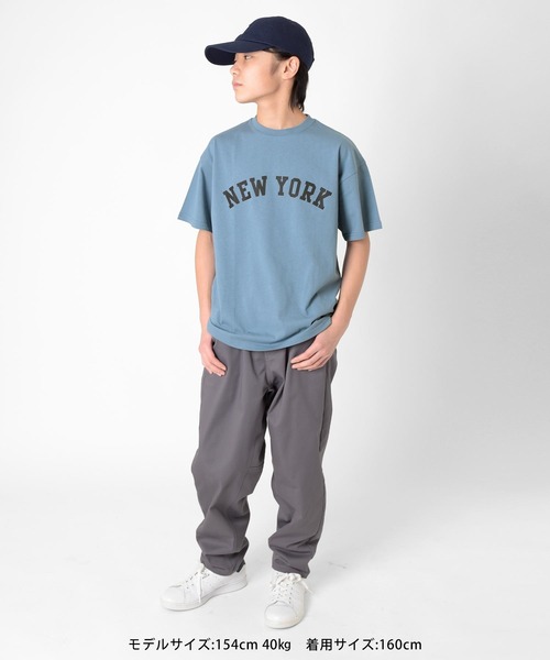 GLAZOS（グラソス）の「【接触冷感】アソートカレッジアーチロゴ半袖Tシャツ（Tシャツ/カットソー・キッズ・グレー/オートミール/チャコールグレー/カーキ/ベージュ/ブルー/ホワイト・140cm/160cm/130cm/170cm/150cm）」の8枚目の写真