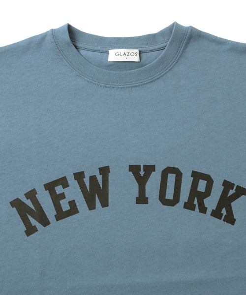 GLAZOS（グラソス）の「【接触冷感】アソートカレッジアーチロゴ半袖Tシャツ（Tシャツ/カットソー・キッズ・グレー/オートミール/チャコールグレー/カーキ/ベージュ/ブルー/ホワイト・140cm/160cm/130cm/170cm/150cm）」の15枚目の写真