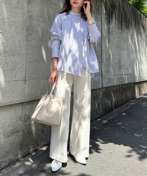 soeur（スール）の「●SOEUR/変形3WAYトートBAG/バケツバッグ（ハンドバッグ・レディース・ブラック/アイボリー/ライトブルー・フリー）」の6枚目の写真