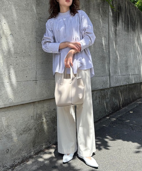 soeur（スール）の「●SOEUR/変形3WAYトートBAG/バケツバッグ（ハンドバッグ・レディース・ブラック/アイボリー/ライトブルー・フリー）」の7枚目の写真