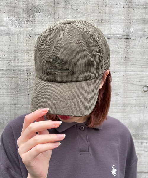 POLO CHAMPS（ポロチャンプス）の「【POLO CHAMPS】ポロチャンプスコーデュロイキャップ ※DW1352 YMY（キャップ・レディース・ブラック/ベージュ/カーキ・FREE）」の3枚目の写真