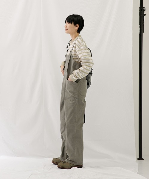 EKAL(エカル)の「エンジョイポケットサロペット(サロペット/オーバーオール・レディース・ベージュ/グレー・ONE)」の16枚目の写真