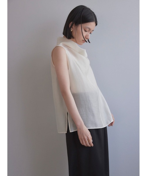 Stylevoice for xxx（スタイルヴォイスフォー）の「タートルネックシアートップス（Tシャツ/カットソー・レディース・ブラック/オフホワイト/グレー/ピンクベージュ・FREE）」の7枚目の写真