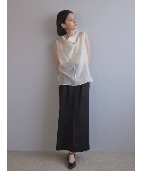 Stylevoice for xxx（スタイルヴォイスフォー）の「タートルネックシアートップス（Tシャツ/カットソー・レディース・ブラック/オフホワイト/グレー/ピンクベージュ・FREE）」の8枚目の写真