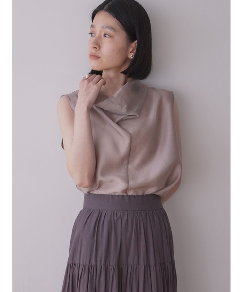 Stylevoice for xxx（スタイルヴォイスフォー）の「タートルネックシアートップス（Tシャツ/カットソー・レディース・ブラック/オフホワイト/グレー/ピンクベージュ・FREE）」の12枚目の写真