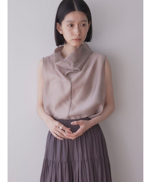 Stylevoice for xxx（スタイルヴォイスフォー）の「タートルネックシアートップス（Tシャツ/カットソー・レディース・ブラック/オフホワイト/グレー/ピンクベージュ・FREE）」の13枚目の写真