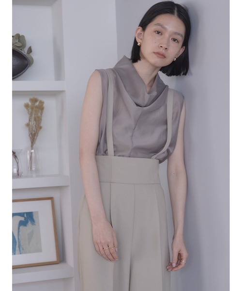 Stylevoice for xxx（スタイルヴォイスフォー）の「タートルネックシアートップス（Tシャツ/カットソー・レディース・ブラック/オフホワイト/グレー/ピンクベージュ・FREE）」の17枚目の写真