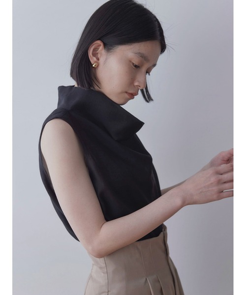 Stylevoice for xxx（スタイルヴォイスフォー）の「タートルネックシアートップス（Tシャツ/カットソー・レディース・ブラック/オフホワイト/グレー/ピンクベージュ・FREE）」の19枚目の写真