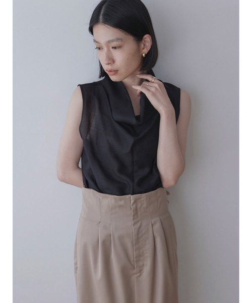 Stylevoice for xxx（スタイルヴォイスフォー）の「タートルネックシアートップス（Tシャツ/カットソー・レディース・ブラック/オフホワイト/グレー/ピンクベージュ・FREE）」の20枚目の写真