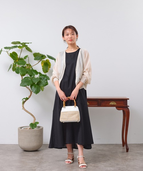 Chez toi（シェトワ）の「シアーラグラン短丈カーディガン（カーディガン/ボレロ・レディース・グリーン/アイボリー/イエロー/ブラック・FREE）」の11枚目の写真