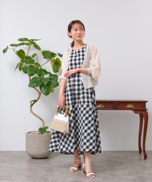 Chez toi（シェトワ）の「シアーラグラン短丈カーディガン（カーディガン/ボレロ・レディース・グリーン/アイボリー/イエロー/ブラック・FREE）」の15枚目の写真