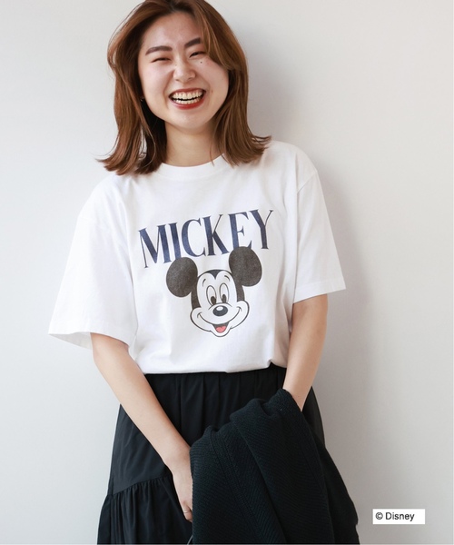 GOOD ROCK SPEED（グッドロックスピード）の「《追加》【GOOD ROCK SPEED / グッドロックスピード】Mickey TEE：Tシャツ（Tシャツ/カットソー・レディース・ホワイト/ネイビー・FREE）」の2枚目の写真