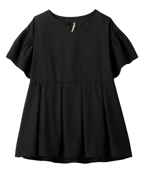 alotta(アロッタ)の「パール調ボタン付キーネックトップス(Tシャツ/カットソー・レディース・オフホワイト/イエロー/ブラック・MEDIUM/LARGE/XX-LARGE/X-LARGE)」の13枚目の写真