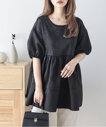 AMELY | ジャガードフレアトップス(シャツ/ブラウス)