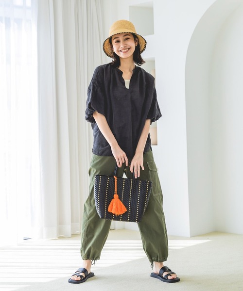 niko and...（ニコアンド）の「オリジナルメルカドトートバッグM（トートバッグ・レディース・ピンク/イエロー/ブラック/ブルー/キャメル/ホワイト・0）」の10枚目の写真