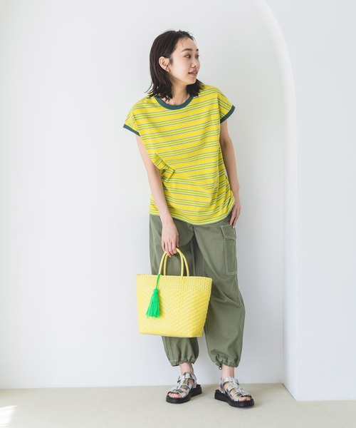 niko and...（ニコアンド）の「オリジナルメルカドトートバッグM（トートバッグ・レディース・ピンク/イエロー/ブラック/ブルー/キャメル/ホワイト・0）」の14枚目の写真