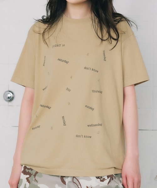 FUNG(ファング)の「FUNG/ファング TODAY is Tシャツ(Tシャツ/カットソー・メンズ・ベージュ/ダークブラウン/ホワイト・L/S)」の1枚目の写真