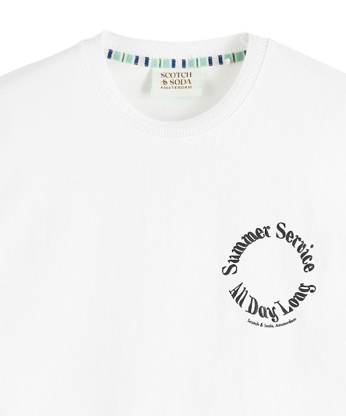 SCOTCH&SODA(スコッチアンドソーダ)の「グラディエント アートワークTシャツ【171705】(Tシャツ/カットソー・メンズ・ホワイト・LARGE/MEDIUM/SMALL)」の3枚目の写真