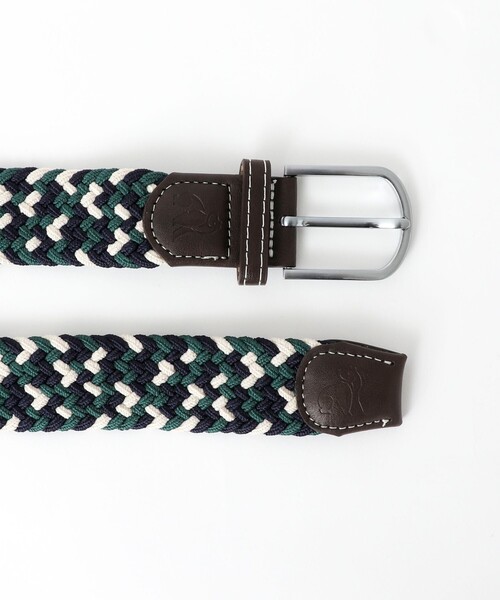 NOLLEY'S goodman（ノーリーズグッドマン）の「【SWOLE PANDA/スウォール パンダ】RECYCLED WOVEN BELT ZIGZAG（ベルト・メンズ・ベージュ系その他/グリーン系その他・FREE）」の5枚目の写真