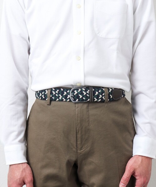 NOLLEY'S goodman（ノーリーズグッドマン）の「【SWOLE PANDA/スウォール パンダ】RECYCLED WOVEN BELT ZIGZAG（ベルト・メンズ・ベージュ系その他/グリーン系その他・FREE）」の8枚目の写真