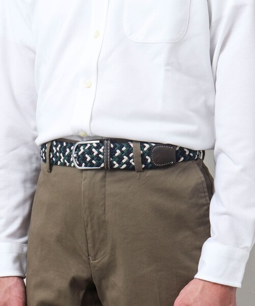 NOLLEY'S goodman（ノーリーズグッドマン）の「【SWOLE PANDA/スウォール パンダ】RECYCLED WOVEN BELT ZIGZAG（ベルト・メンズ・ベージュ系その他/グリーン系その他・FREE）」の6枚目の写真