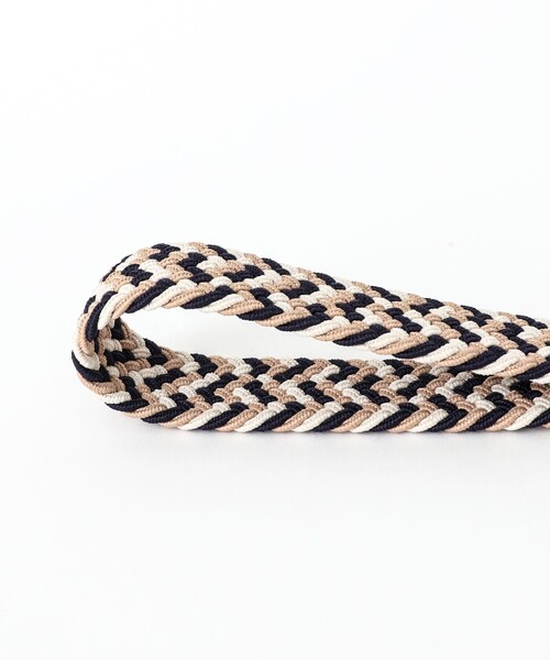 NOLLEY'S goodman（ノーリーズグッドマン）の「【SWOLE PANDA/スウォール パンダ】RECYCLED WOVEN BELT ZIGZAG（ベルト・メンズ・ベージュ系その他/グリーン系その他・FREE）」の4枚目の写真