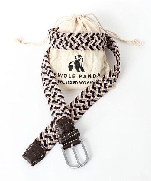 NOLLEY'S goodman（ノーリーズグッドマン）の「【SWOLE PANDA/スウォール パンダ】RECYCLED WOVEN BELT ZIGZAG（ベルト・メンズ・ベージュ系その他/グリーン系その他・FREE）」の13枚目の写真