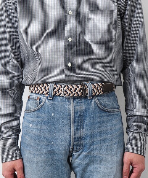 NOLLEY'S goodman（ノーリーズグッドマン）の「【SWOLE PANDA/スウォール パンダ】RECYCLED WOVEN BELT ZIGZAG（ベルト・メンズ・ベージュ系その他/グリーン系その他・FREE）」の9枚目の写真