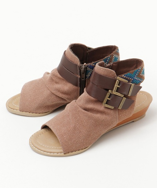 チャイハネ(チャイハネ)の「【チャイハネ】ディズウェッジブーツサンダル(サンダル・レディース・ホワイト/ブラック/ブルー/ブラウン・L/M)」の4枚目の写真