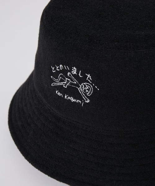 JUNRED（ジュンレッド）の「Ken Kagami×改良湯コラボ サウナハット（ハット・メンズ・ブラック・FREE）」の4枚目の写真