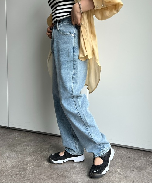 CPCM（シーピーシーエム）の「コクーンデニムパンツ（デニムパンツ・レディース・サックスブルー/ブラック・SMALL/MEDIUM）」の6枚目の写真