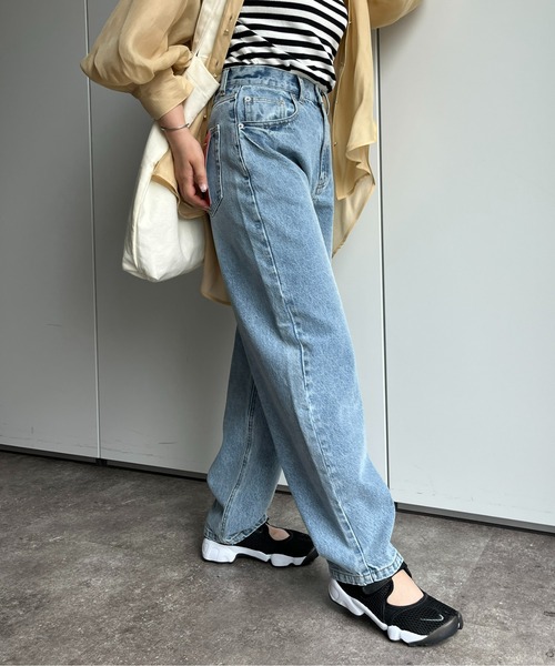 CPCM（シーピーシーエム）の「コクーンデニムパンツ（デニムパンツ・レディース・サックスブルー/ブラック・SMALL/MEDIUM）」の9枚目の写真