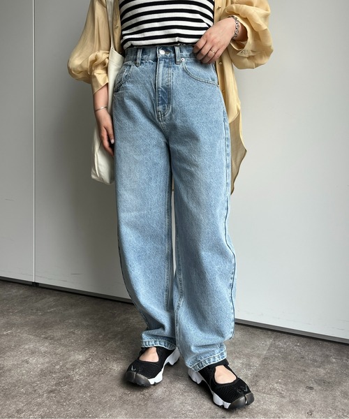 CPCM（シーピーシーエム）の「コクーンデニムパンツ（デニムパンツ・レディース・サックスブルー/ブラック・SMALL/MEDIUM）」の10枚目の写真