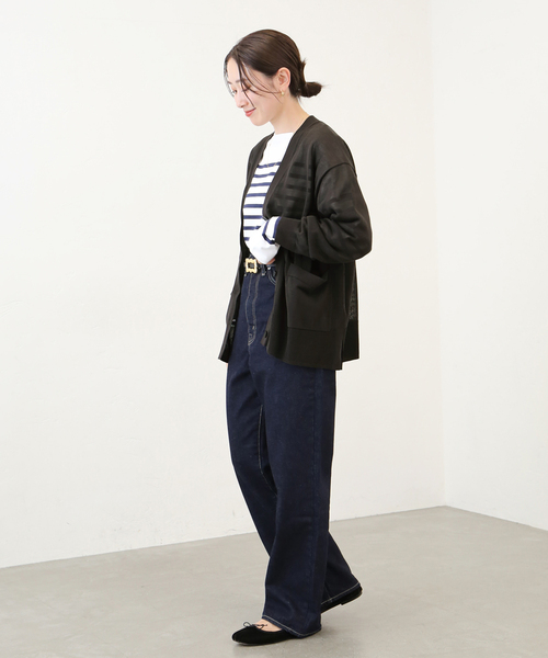 IENA（イエナ）の「シアーVネックカーディガン（カーディガン/ボレロ・レディース・ブラック系その他/ブラウン・FREE）」の14枚目の写真