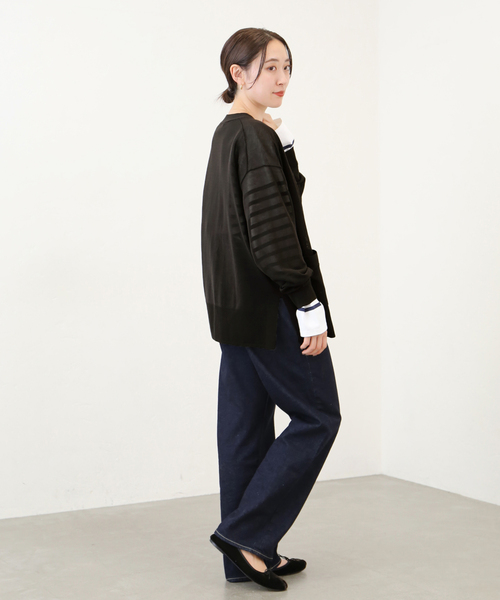 IENA（イエナ）の「シアーVネックカーディガン（カーディガン/ボレロ・レディース・ブラック系その他/ブラウン・FREE）」の17枚目の写真