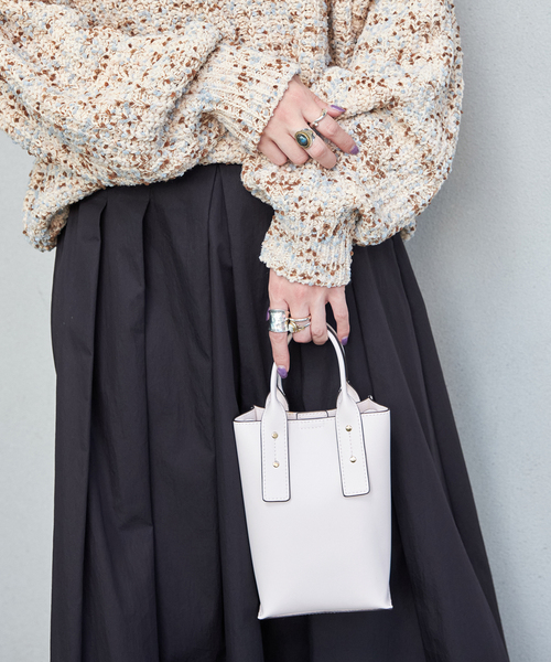 MIAN （ミアン）の「《追加》【MIAN/ミアン】2WAYミニポシェット（ショルダーバッグ・レディース・ホワイト/ブラック/ブラウン/ピンク/グリーン・FREE）」の18枚目の写真