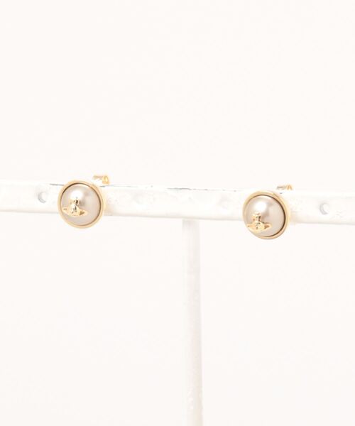 Vivienne Westwood(ヴィヴィアンウエストウッド)の「62010053/OLGA EARRINGS-SM(ピアス(両耳用)・レディース・ゴールド×ブラウン/ピンク/シルバー/ゴールド・FREE)」の4枚目の写真