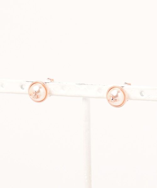 Vivienne Westwood(ヴィヴィアンウエストウッド)の「62010053/OLGA EARRINGS-SM(ピアス(両耳用)・レディース・ゴールド×ブラウン/ピンク/シルバー/ゴールド・FREE)」の2枚目の写真