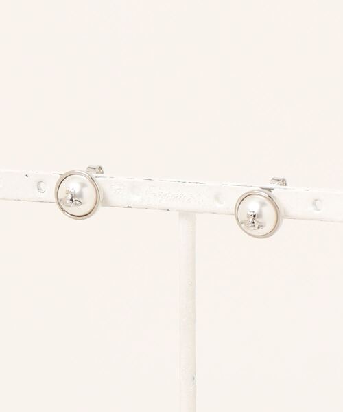 Vivienne Westwood(ヴィヴィアンウエストウッド)の「62010053/OLGA EARRINGS-SM(ピアス(両耳用)・レディース・ゴールド×ブラウン/ピンク/シルバー/ゴールド・FREE)」の1枚目の写真